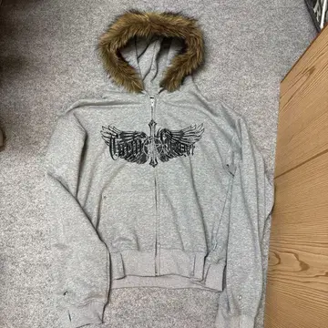 who28 sevns fur zip up hoodie