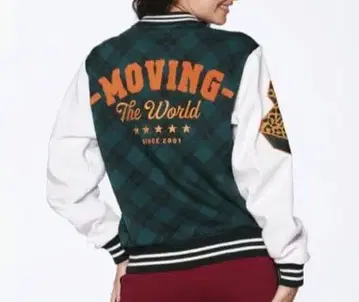 ZUMBA 체크 무늬 바시티 자켓