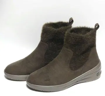 여성용 샤기 니트 절개 부츠