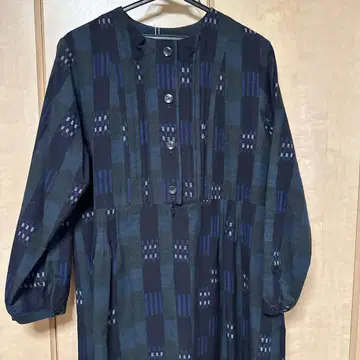 청록 격자 M-L 사이즈 원피스