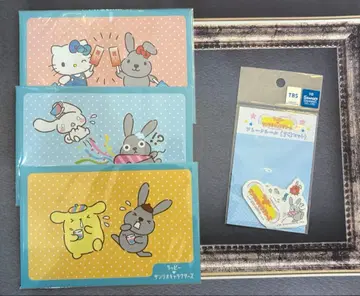 라비트! 래피 x 산리오 캐릭터즈 엽서 플레크 씰