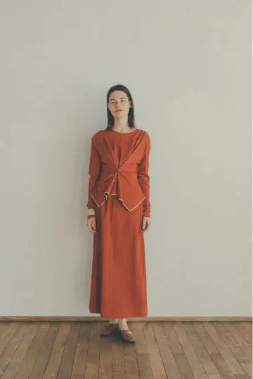 새상품급 CLANE COTTON CREPE TUCK ONE PIECE