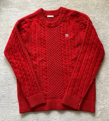 레나운 아놀드 파머 케이블 니트 스웨터 빨간색 USA제 미사용
