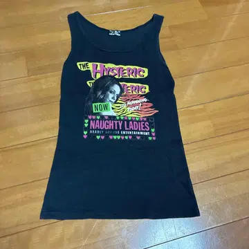 HYSTERIC GLAMOUR 그래픽 탱크탑 블랙