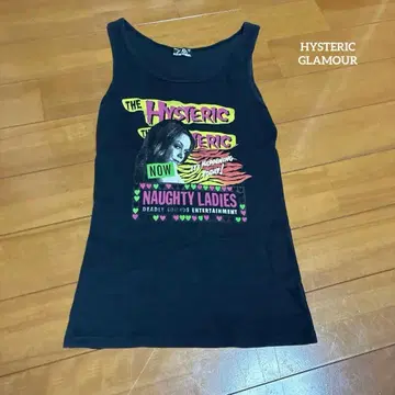 HYSTERIC GLAMOUR 그래픽 탱크탑 블랙