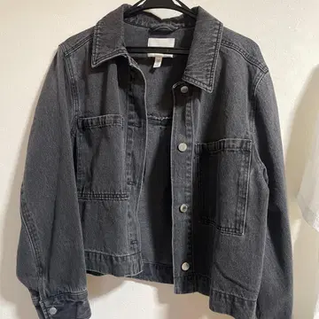 H&M 데님 자켓 블랙