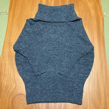 cawaii 오프 터틀넥 스웨터 돌먼 긴팔 차콜 그레이 프리 사이즈