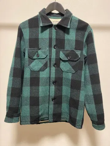 HRM 할리우드 런치마켓 버팔로 체크 자켓 그린