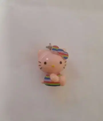 헬로키티 레인보우 컬러 스트랩 레인보우 키티 뿌리 달린