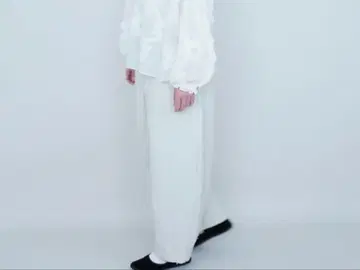 qiri 자수 자카드 팬츠