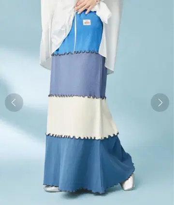 [ HELLO.SANFRANCISCO ] 멜로 절개 배색 스커트