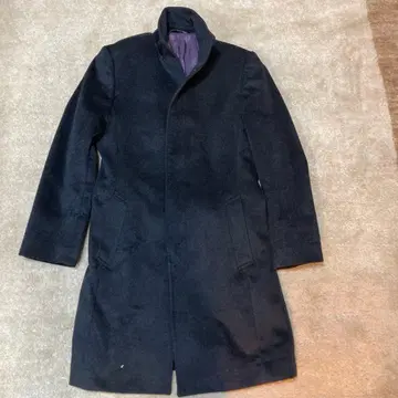 COMME CA 그레이 노카라 코트 M 사이즈