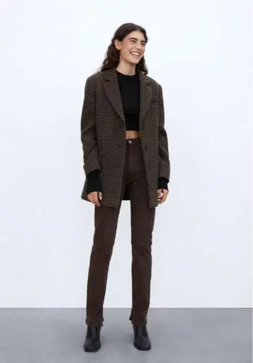 ZARA 스플릿 헴 슬림 데님 팬츠 M