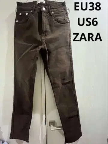 ZARA 스플릿 헴 슬림 데님 팬츠 M