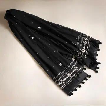 CITRUS 잼다니 직조 대형 태슬 스톨