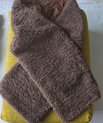 nouer 에코 퍼스트올 머플러 보아 브라운 리버서블 대형