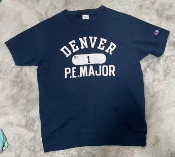 Champion 트리코 태그 T셔츠 L 네이비