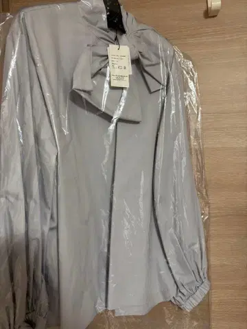 요리 Yori 빅 리본 블라우스 라이트 그레이 38