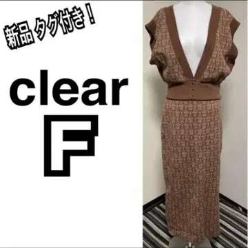 [ clear ] 새상품 여성용 셋업 니트 베스트 스커트