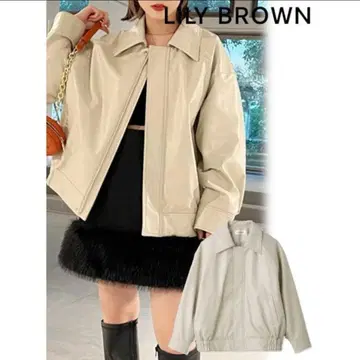 LILY BROWN 비건 레더 자켓