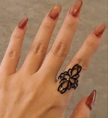 아쉬페 프랑스 플라워 모티브 블랙링 14호