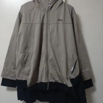FILA 후드 부착 베이지 자켓