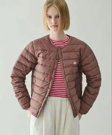 단톤 노카라 다운 자켓