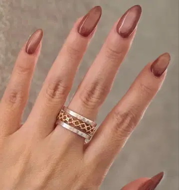 새상품 아쉬페프랑스 골드실버 스태킹 반지 14호