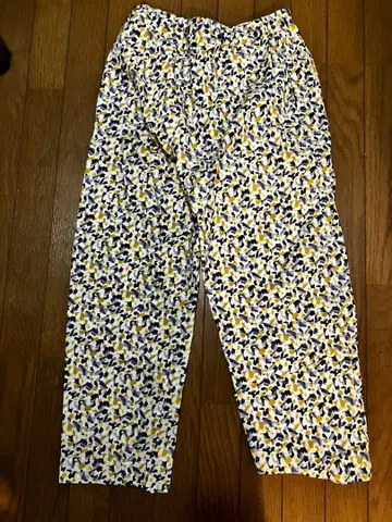 prit 론 플라워 팬츠 면100% 일본제