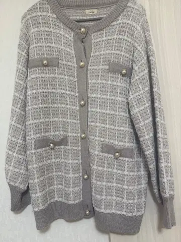 evelyn 체크 무늬 가디건