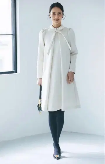 세븐텐 보타이 리본 원피스