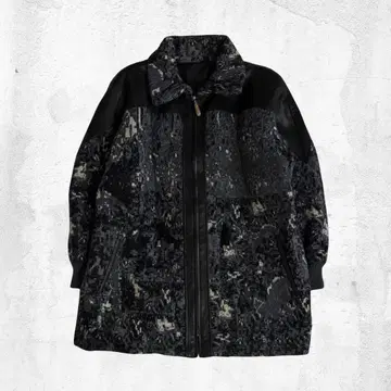 양가죽 절개 자카드 코트 아트 패턴 뒷면 디자인 모드 아카이브 구제 의류