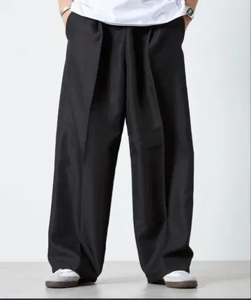 와이드 실루엣 스태프레 트윌 이지 슬랙스/와이드 슬랙스