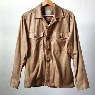 nano universe 나노 유니버스 브라운 벨로아 긴팔 셔츠