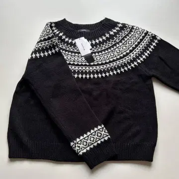 멀로 노르딕 스웨터 블랙 미사용 새상품