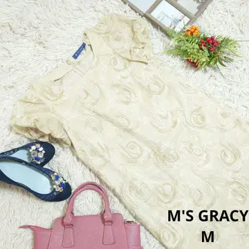 새상품급 M'S GRACY 드레스/원피스 (M) 베이지/꽃무늬