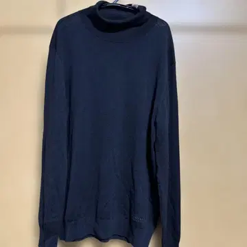 블랙 라벨 니트 긴팔 스웨터 블랙 터틀넥 상의 티셔츠