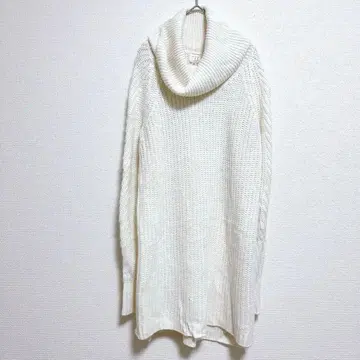 화이트 니트 롱 원피스 M 사이즈 여성용