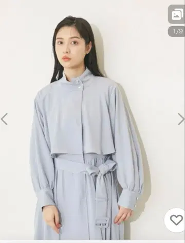 JILL 크롭 트렌치 라이트 그레이