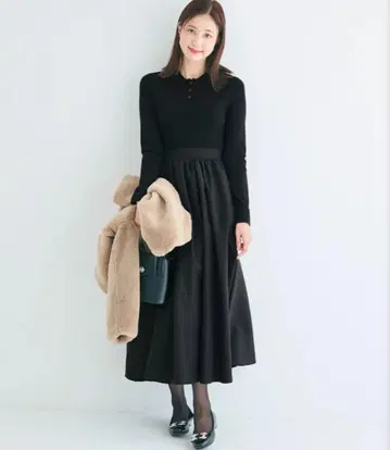 coca 폴로 니트 도킹 원피스 여성용