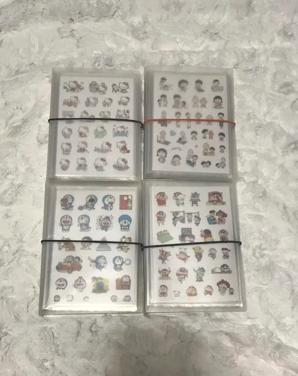 4-book set) Hello Kitty, Crayon Shin-chan, Doraemon, Maruko, Rilakkuma Seal Stickers Japan