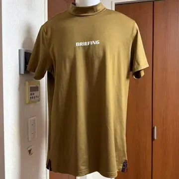 BRIEFING 브리핑 하이넥 셔츠 L 카키 계열 골프웨어