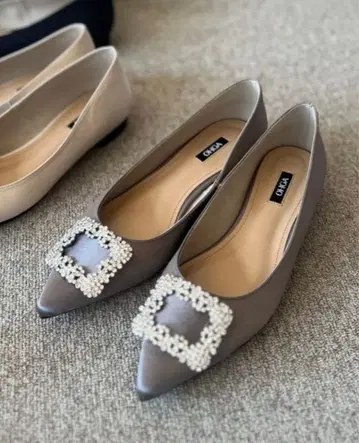 OHGA, 새틴 뷰 펌프스, 모카, 23cm