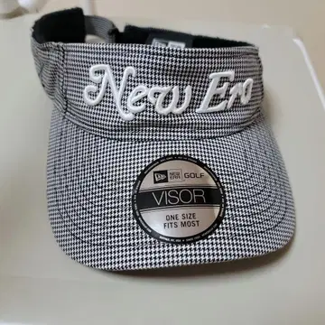 New Era 골프 썬바이저 블랙 화이트