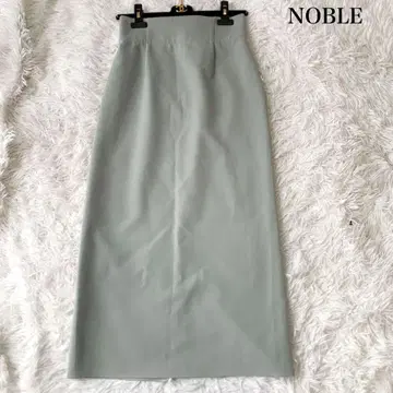 NOBLE 저지 라이크 칼라 타이트 스커트 24년 그린 정가 1.4만