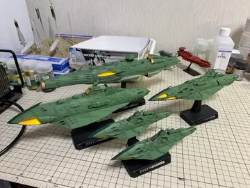 우주전함 야마토 프라모델 1/1000 가밀라스 함대 세트 완성품