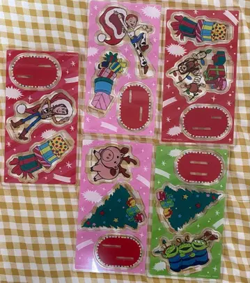 [ 새상품 ] 다이소 크리스마스 아크릴 스탠드 우디 제시 세미 컴프