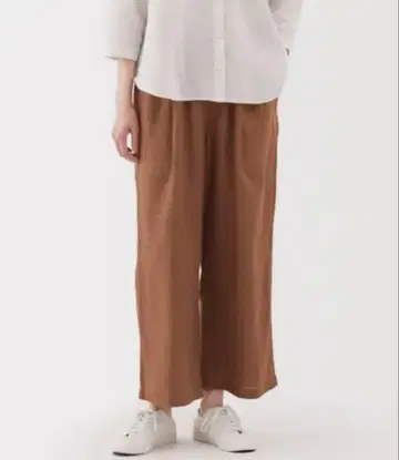 린넨 세탁 마감 이지 와이드 팬츠