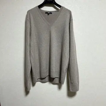 UNIQLO 베이지 V넥 스웨터 XL