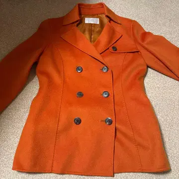 캐시미어 피 코트 오렌지
